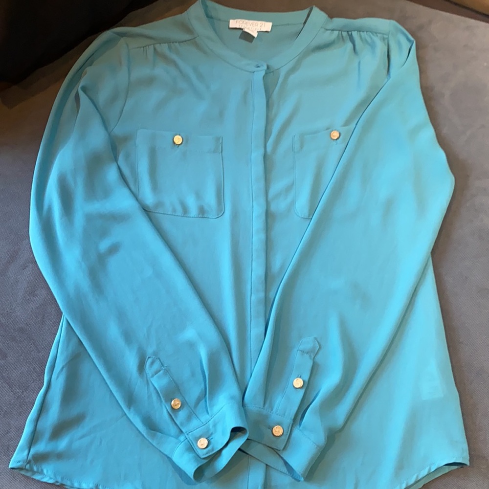 Forever21 Essentials Front Button Top. - image 5